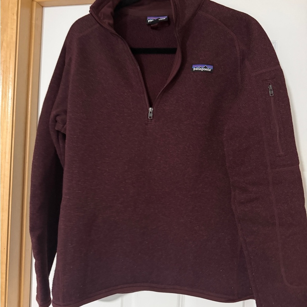 Patagonia Women’s Maroon Zip-Up Sweater